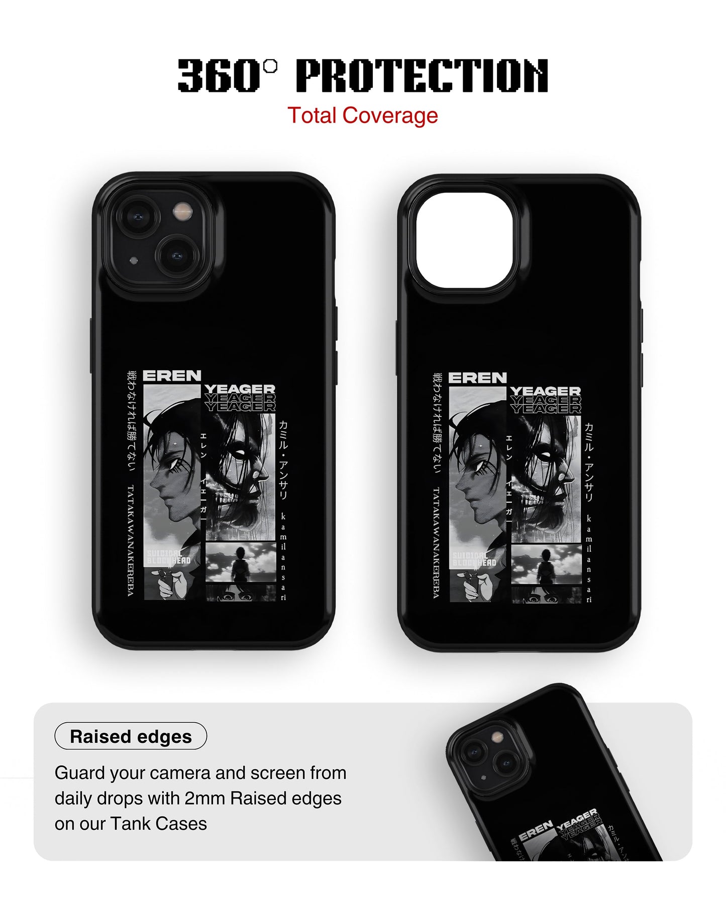 iPhone 15 Plus Tank Case | Anime (Eren Yeager)