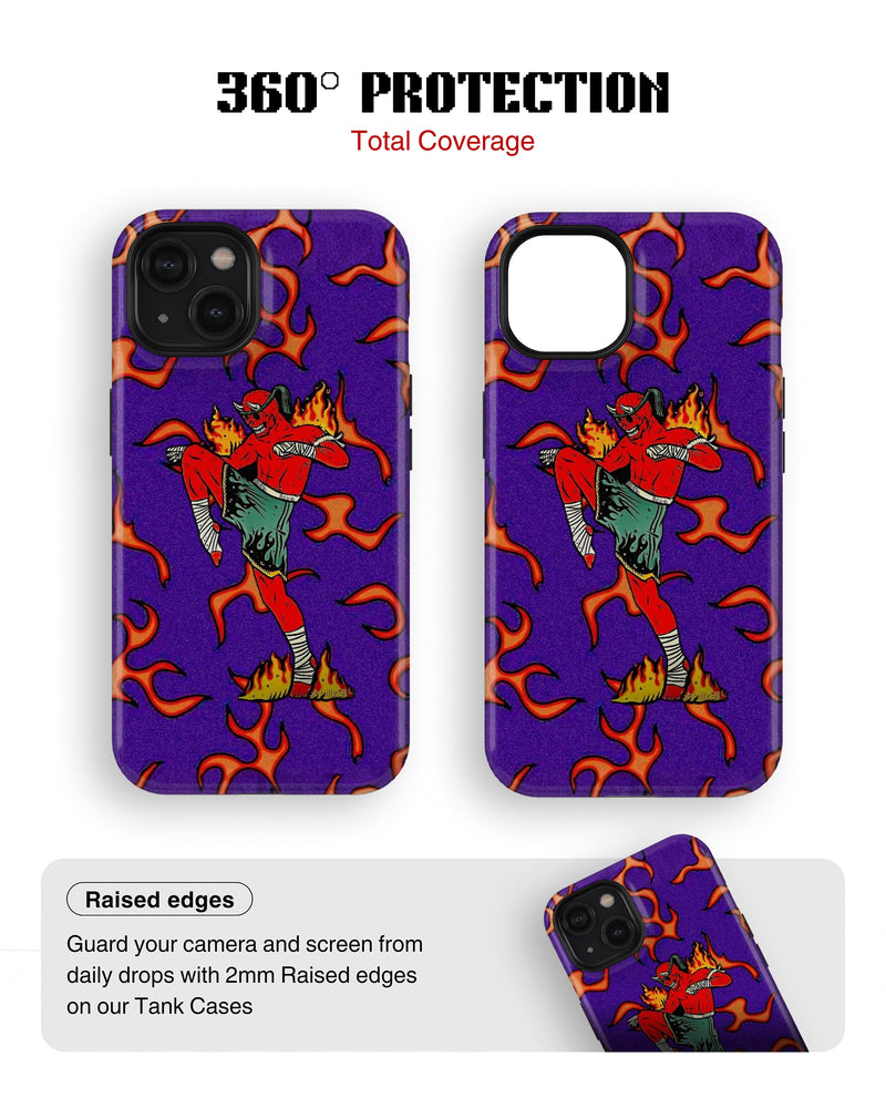 iPhone 14 Plus Tank Case | Modernism (Fire Runner)