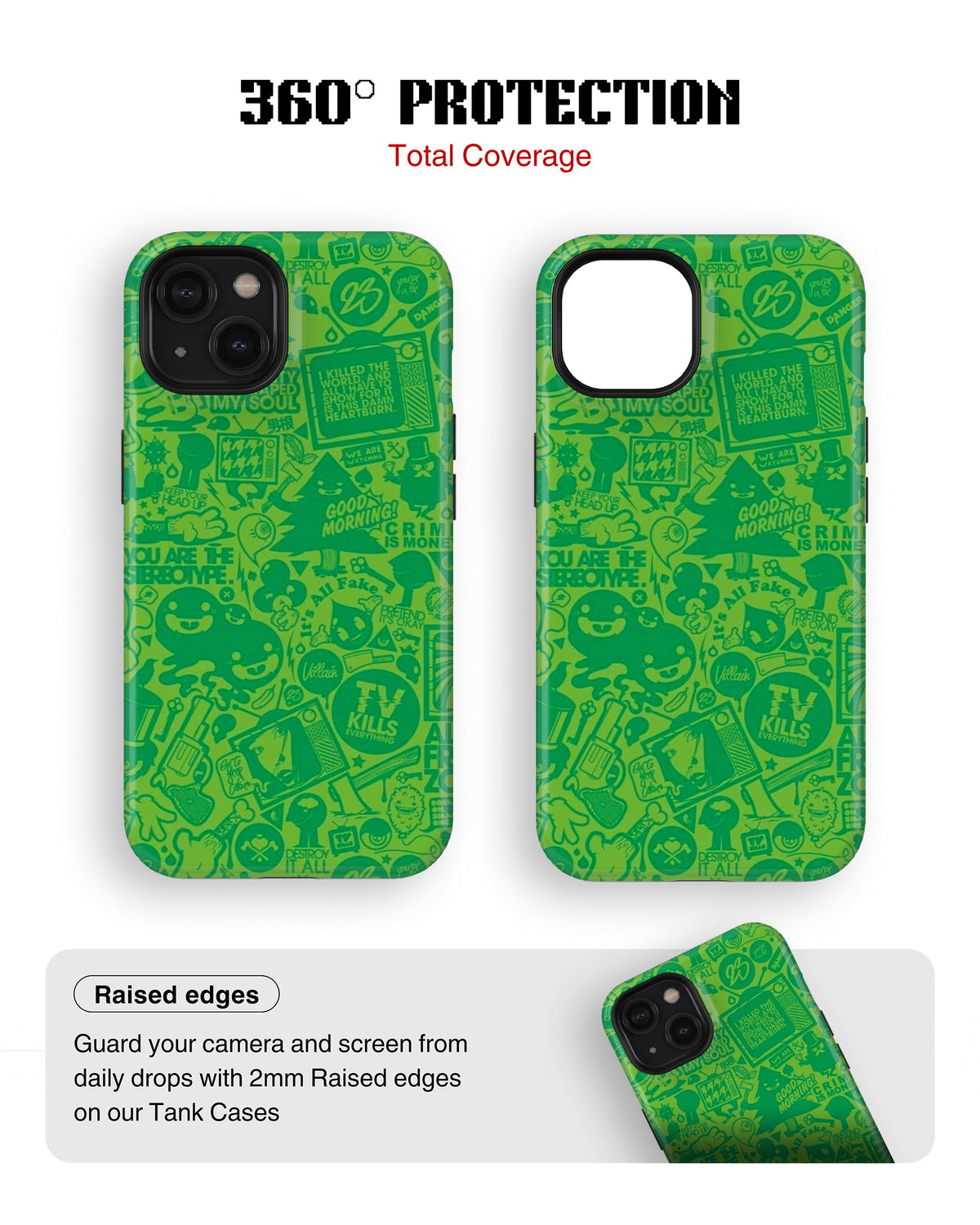 iPhone 13 Tank Case | Modernism (Green Chaos)
