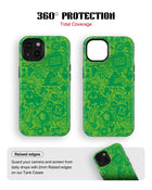 iPhone 15 Plus Tank Case | Modernism (Green Chaos)
