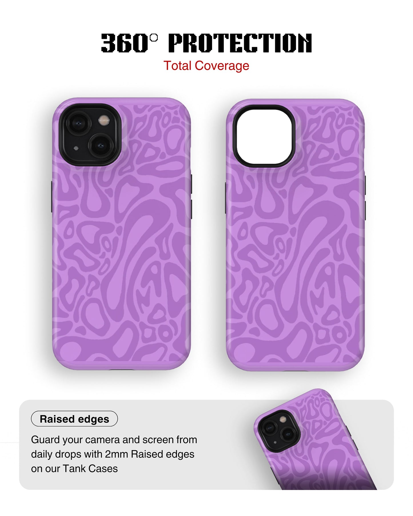 iPhone 15 Plus Tank Case | Modernism (Lilac Melt)
