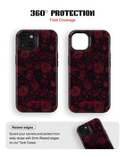 iPhone 14 Tank Case | Textures (Midnight Rose)