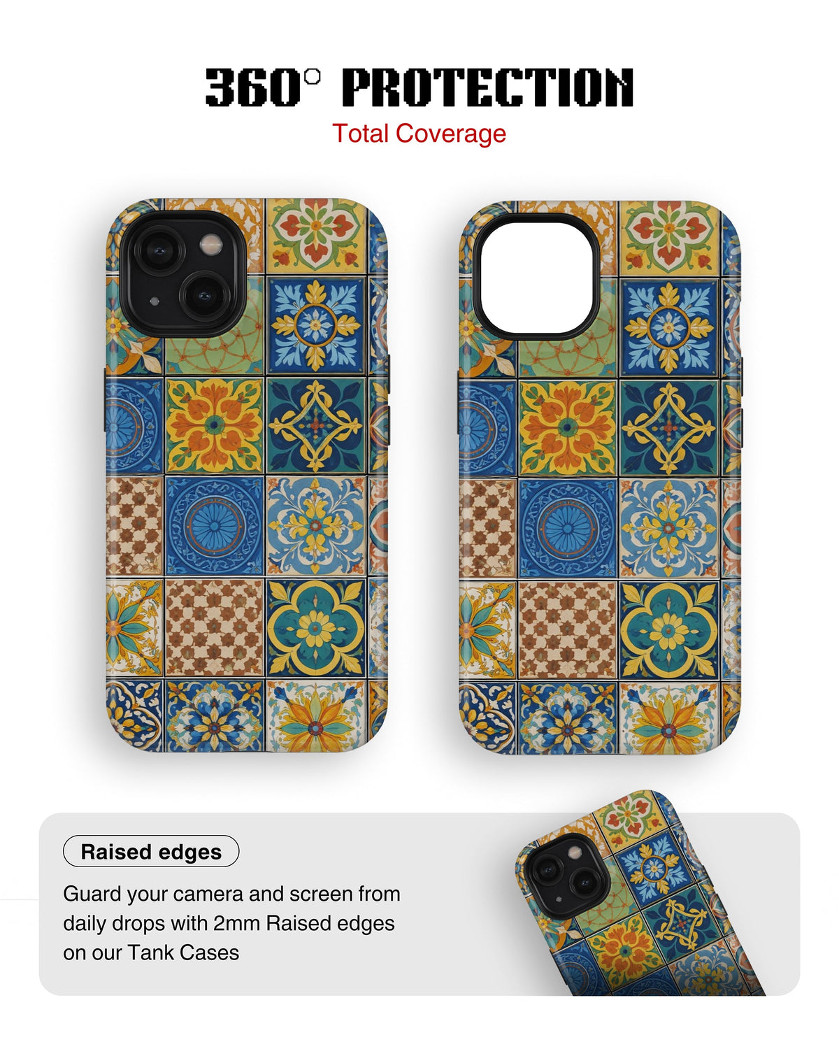 iPhone 13 Mini Tank Case | Girls Aesthetics (Moroccan Tiles)