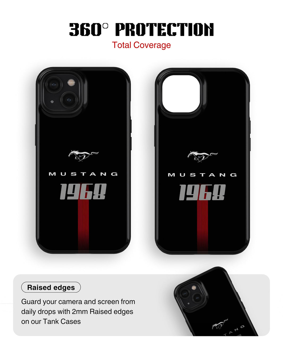 iPhone 15 Plus Tank Case | Sports Car (Mustang 1968)