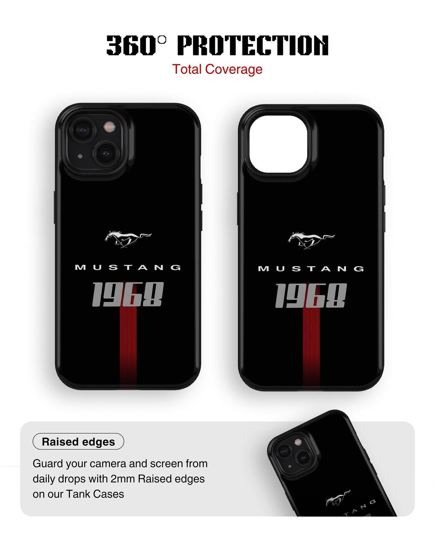 iPhone 15 Plus Tank Case | Sports Car (Mustang 1968)
