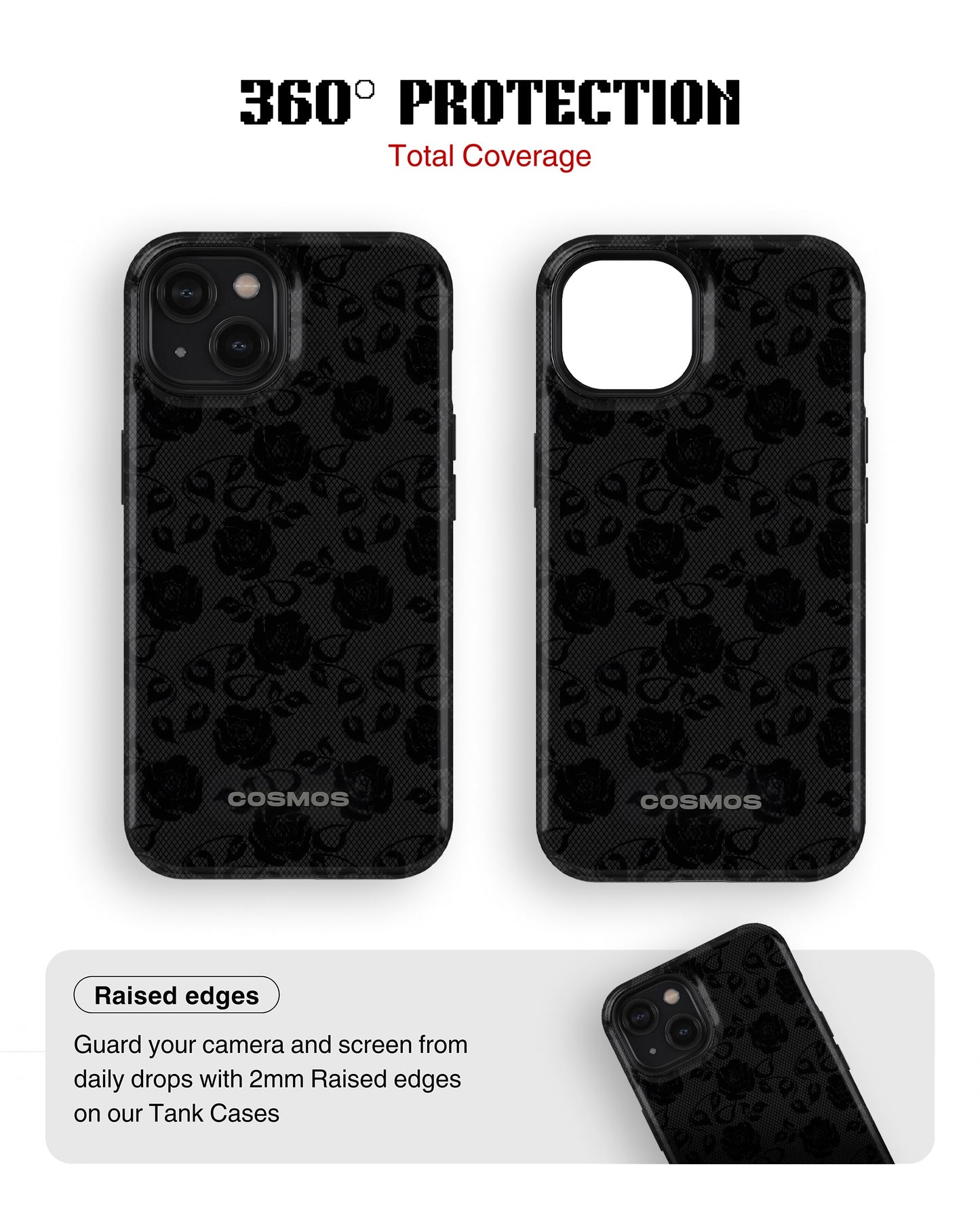iPhone 14 Plus Tank Case | Textures (Shadow Bloom)