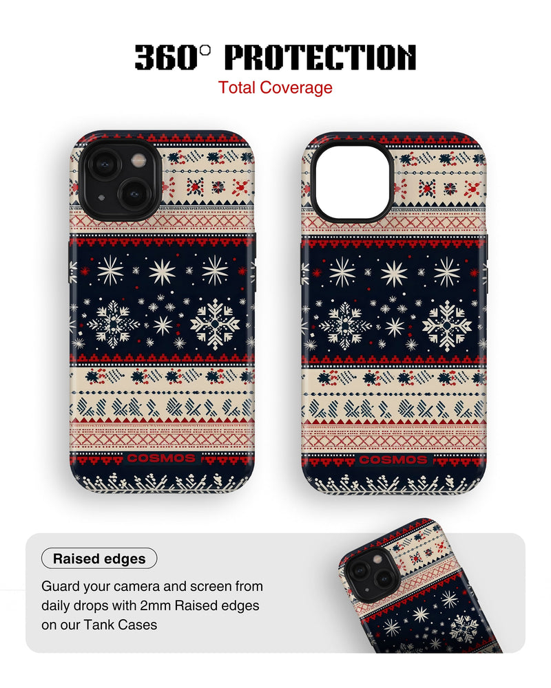 iPhone 14 Plus Tank Case | Textures (Snowfall Classic)