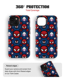 iPhone 13 Tank Case | Superhero (Spider Icons)