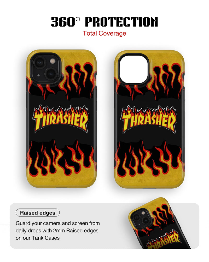 iPhone 14 Plus Tank Case | Modernism (Thrasher Flame)