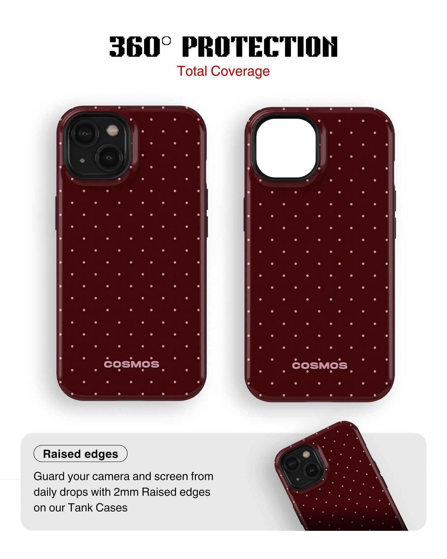 iPhone 14 Plus Tank Case | Textures (Velvet Dots)