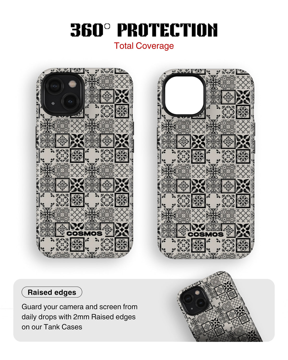 iPhone 13 Mini Tank Case | Textures (Vintage Mosaic)