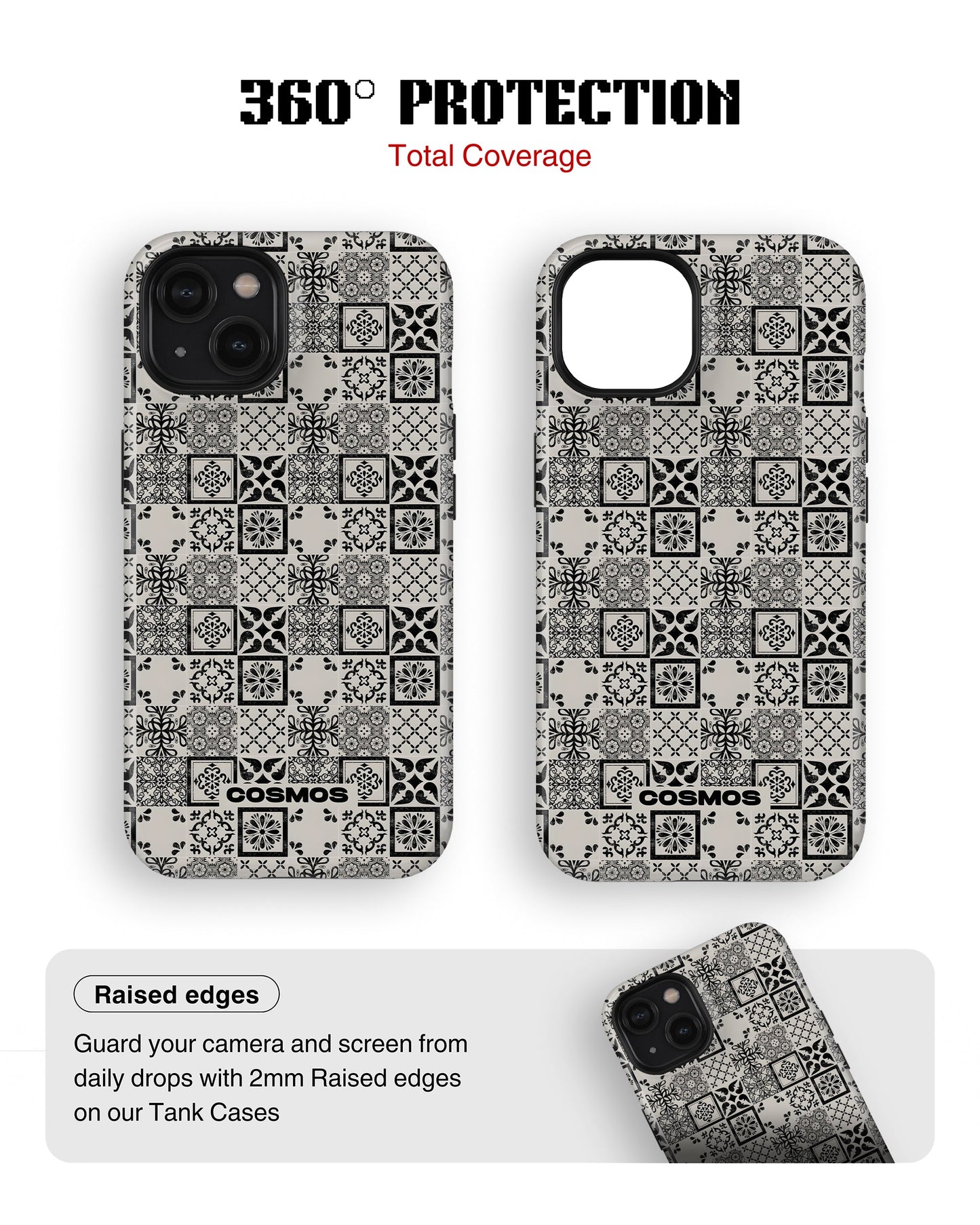 iPhone 13 Mini Tank Case | Textures (Vintage Mosaic)