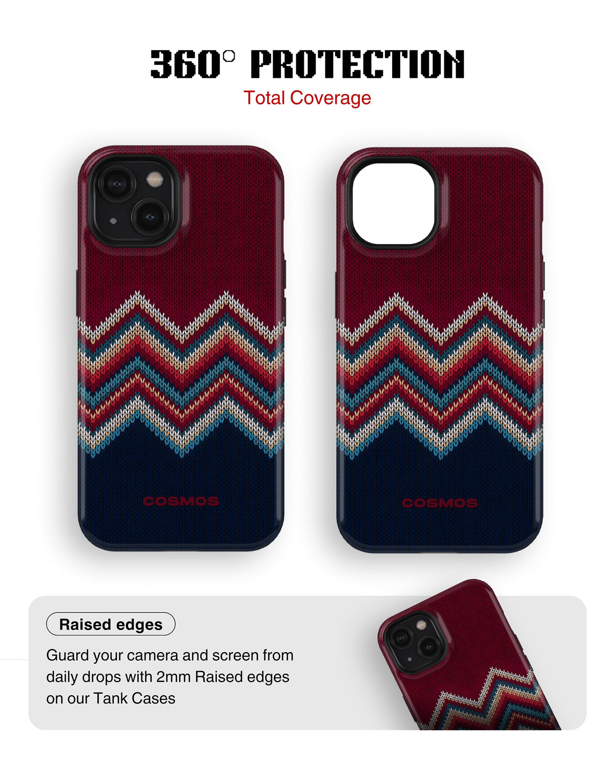 iPhone 14 Tank Case | Textures (Winter Chevron)