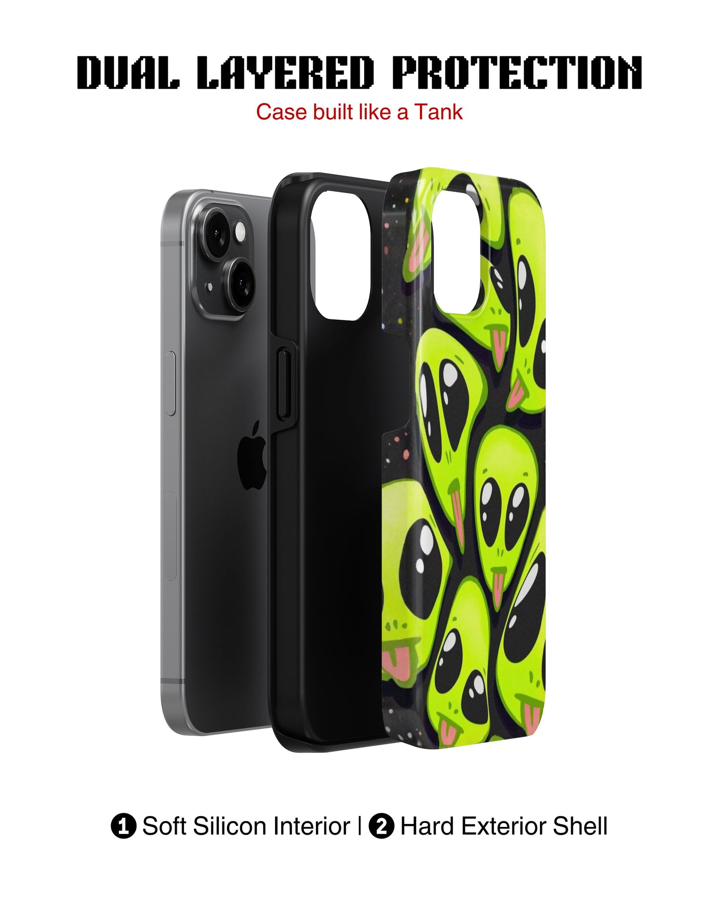 iPhone 14 Plus Tank Case | Modernism (Alien Stack)