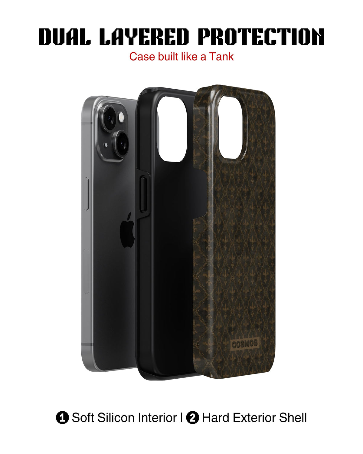 iPhone 12 Mini Tank Case | Textures (Antique Fleur)