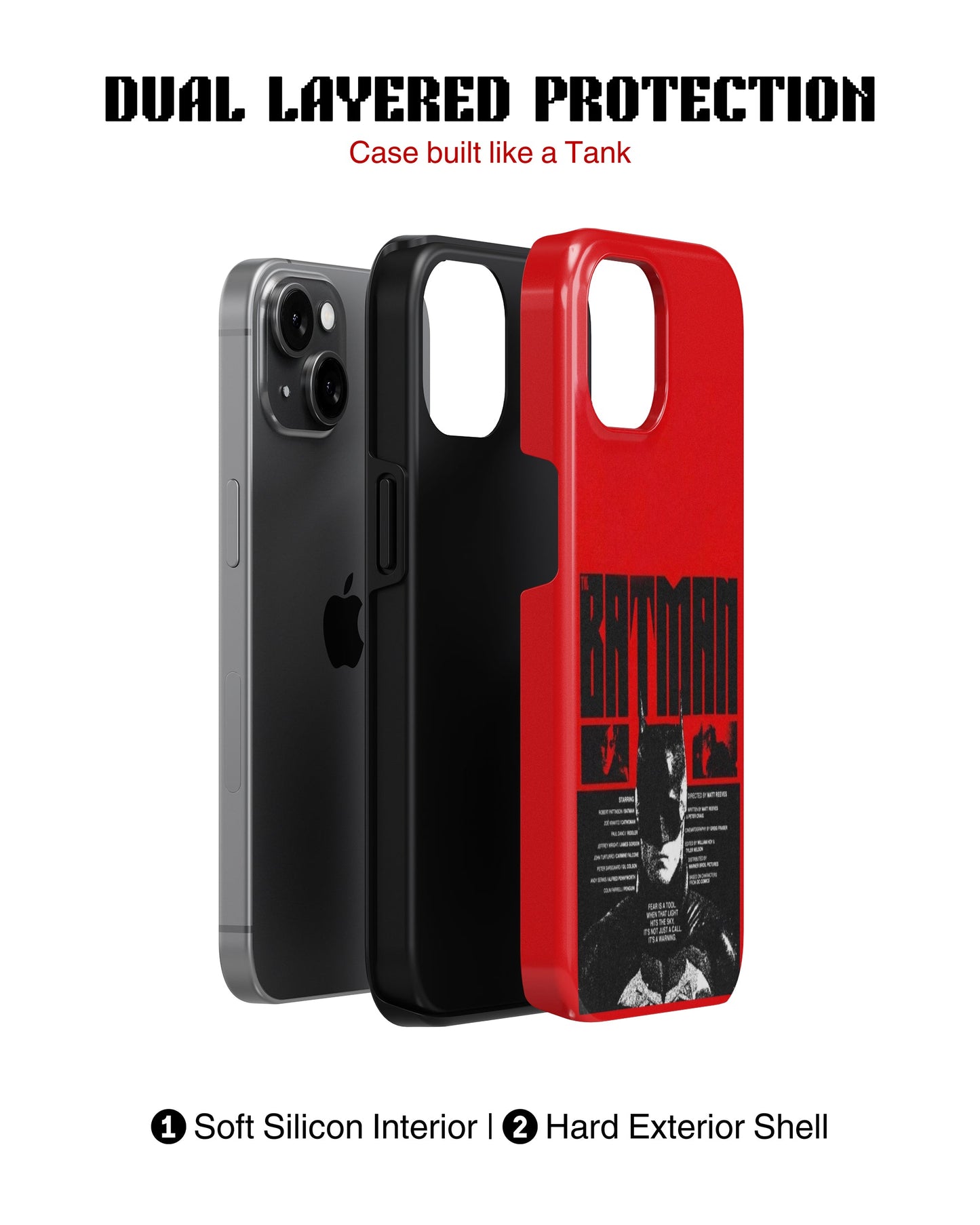 iPhone 14 Plus Tank Case | Superhero (Batman)