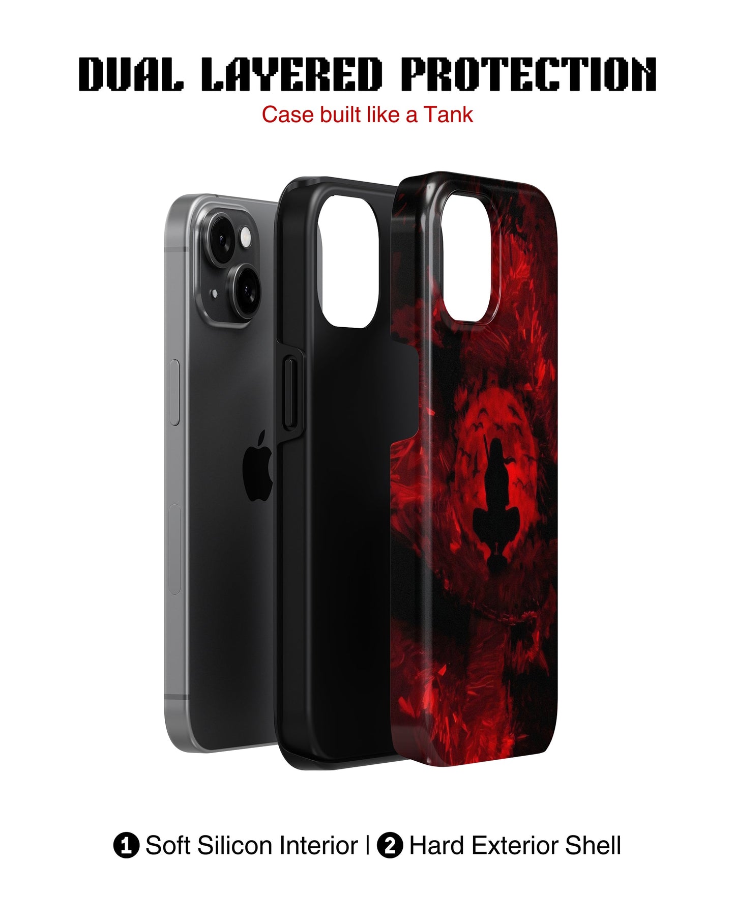 iPhone 15 Plus Tank Case | Anime (Blood Moon)