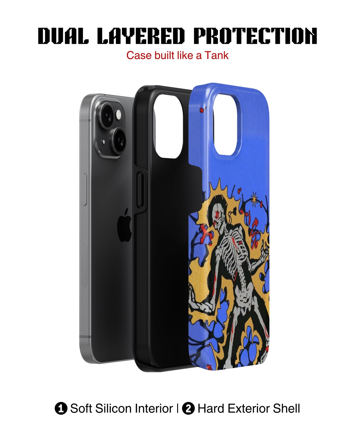 iPhone 16 Plus Tank Case | Modernism (Bone Bloom)