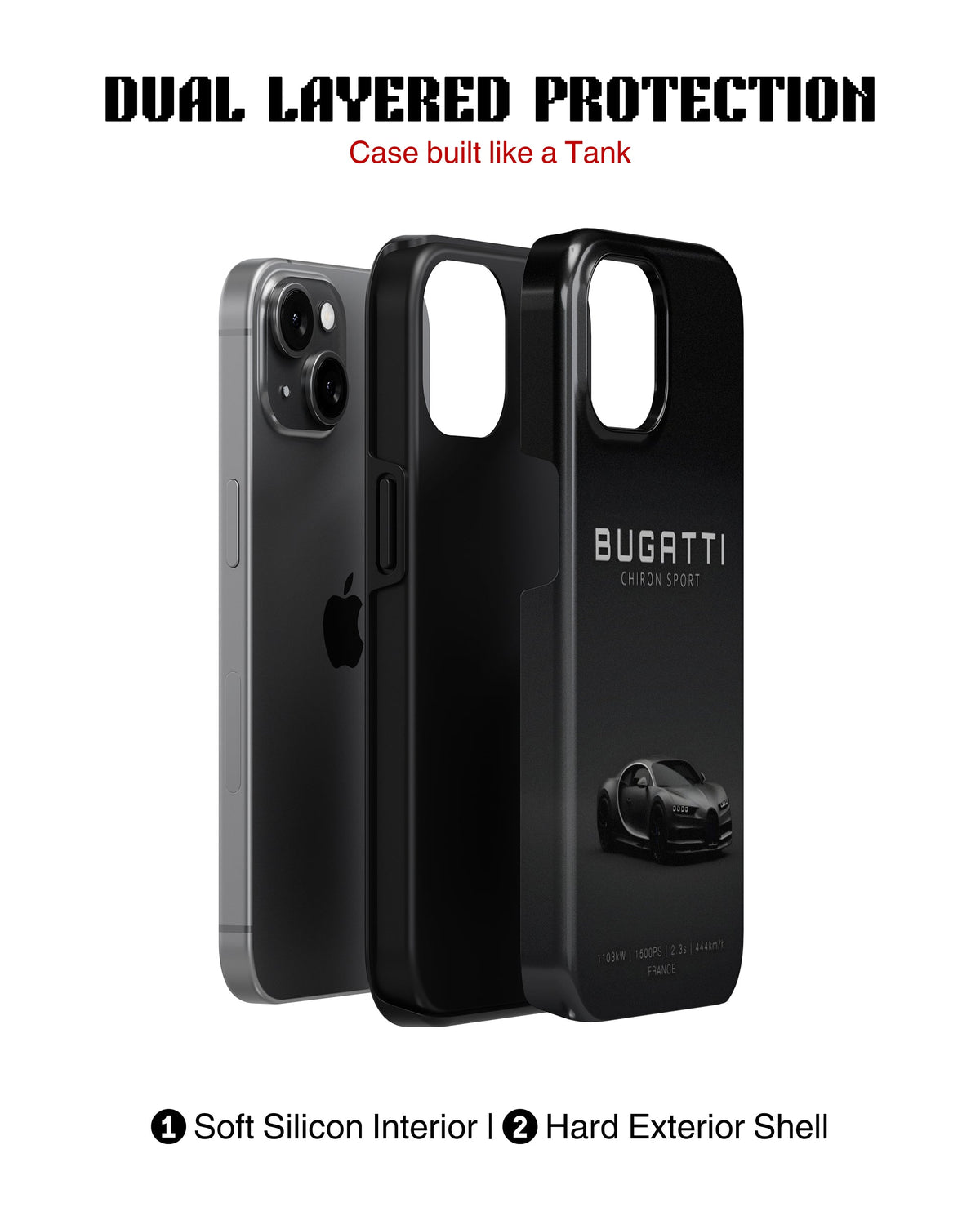 iPhone 16 Plus Tank Case | Sports Car (Bugatti)