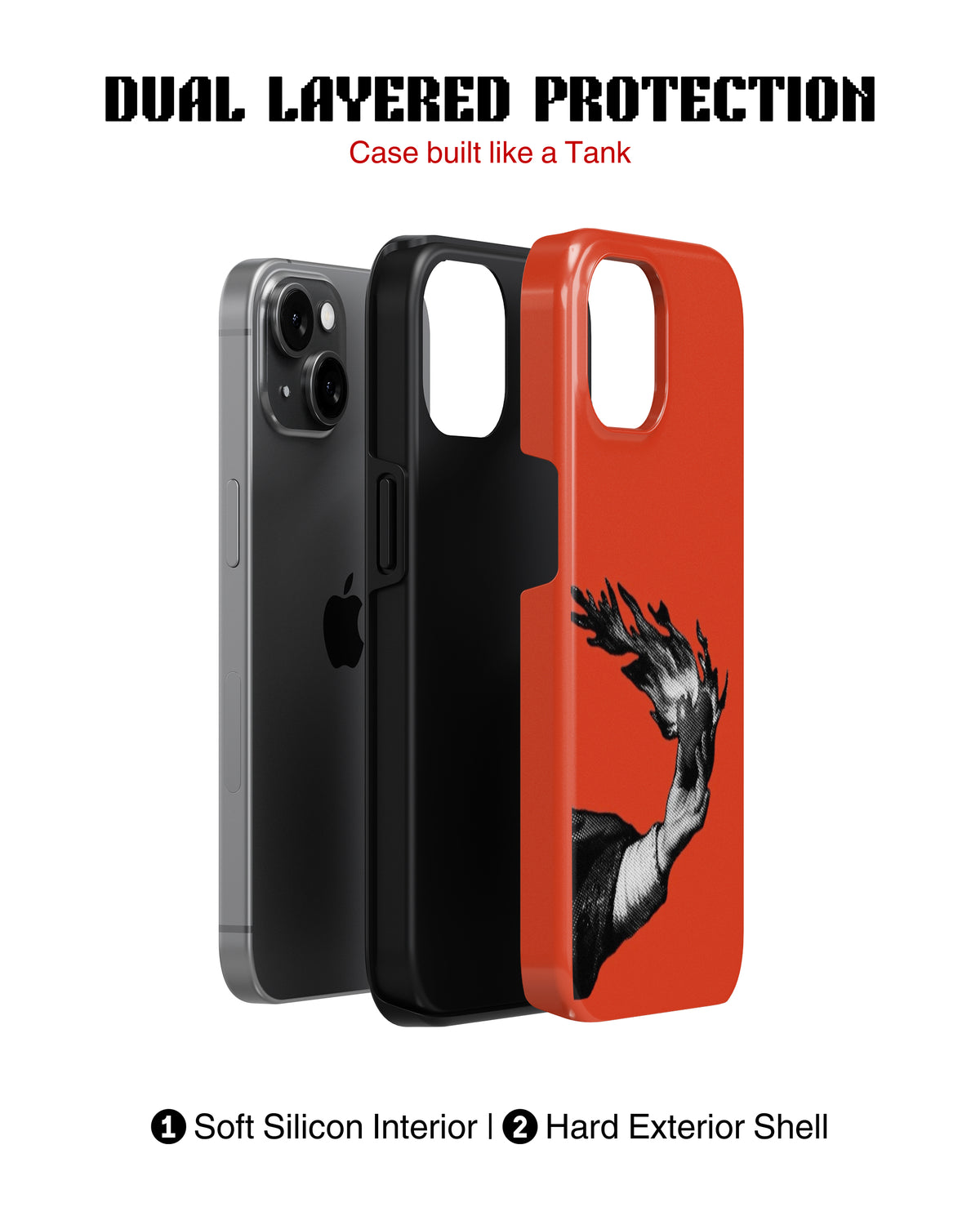 Samsung Galaxy S25 Tank Case | Modernism (Burning Hand)