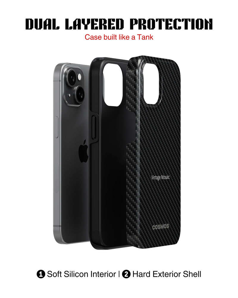 Samsung Galaxy S25 Tank Case | Textures (Carbon Weave)