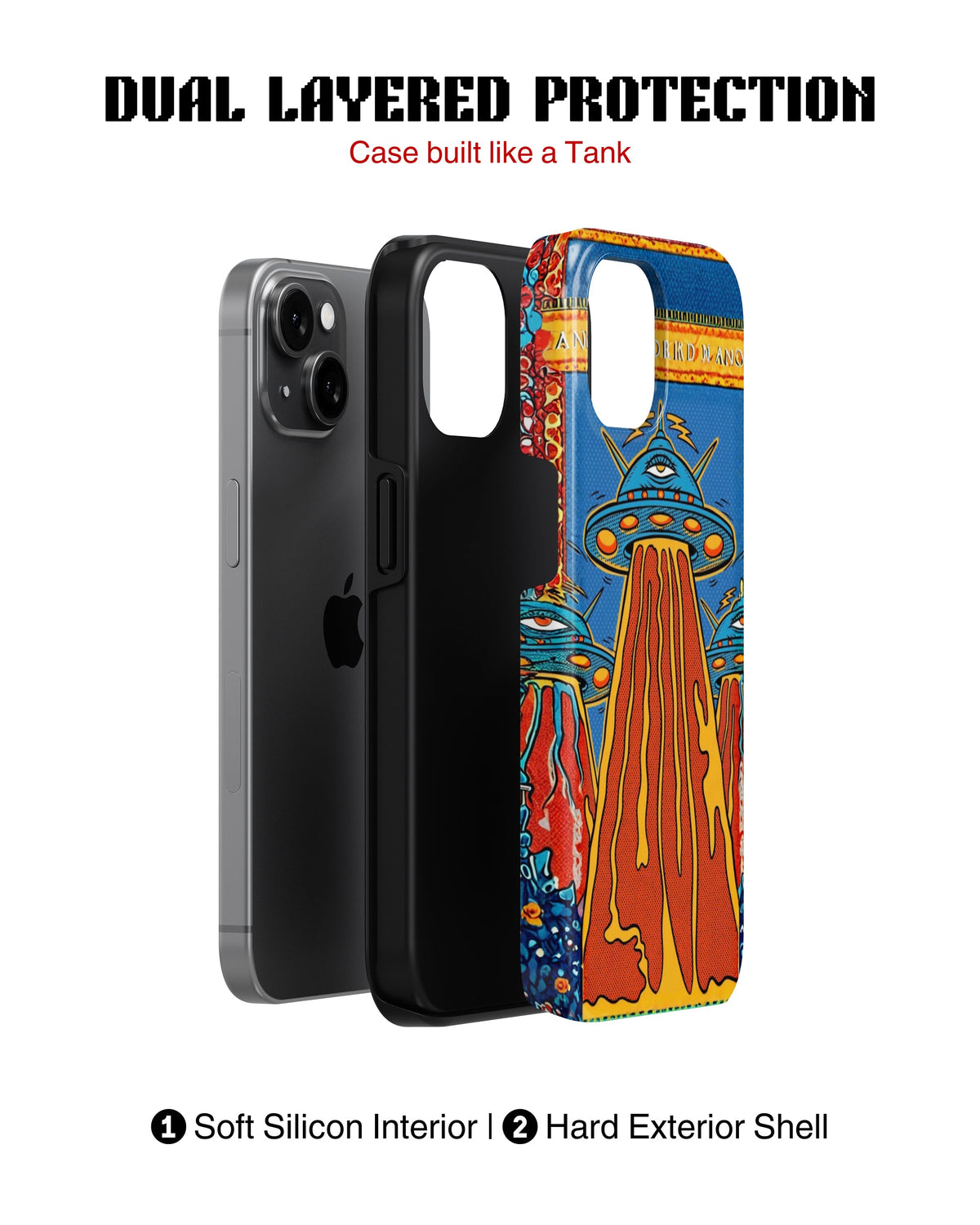 iPhone 14 Plus Tank Case | Modernism (Cosmic Invasion)
