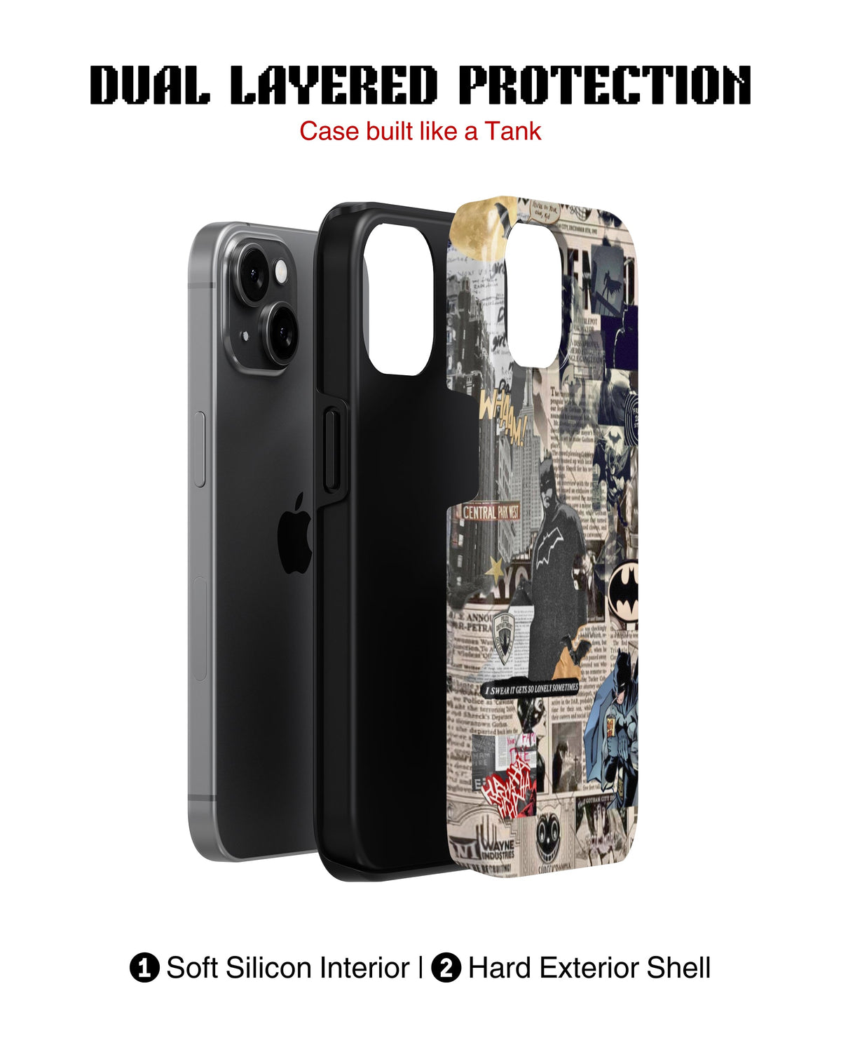 iPhone 12 Mini Tank Case | Superhero (Dark Chronicle)