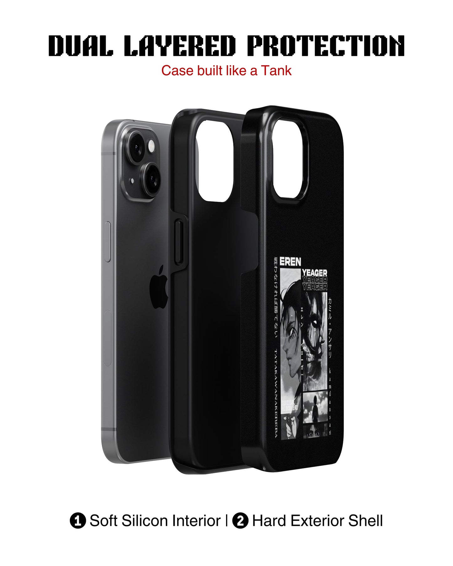 iPhone 14 Plus Tank Case | Anime (Eren Yeager)