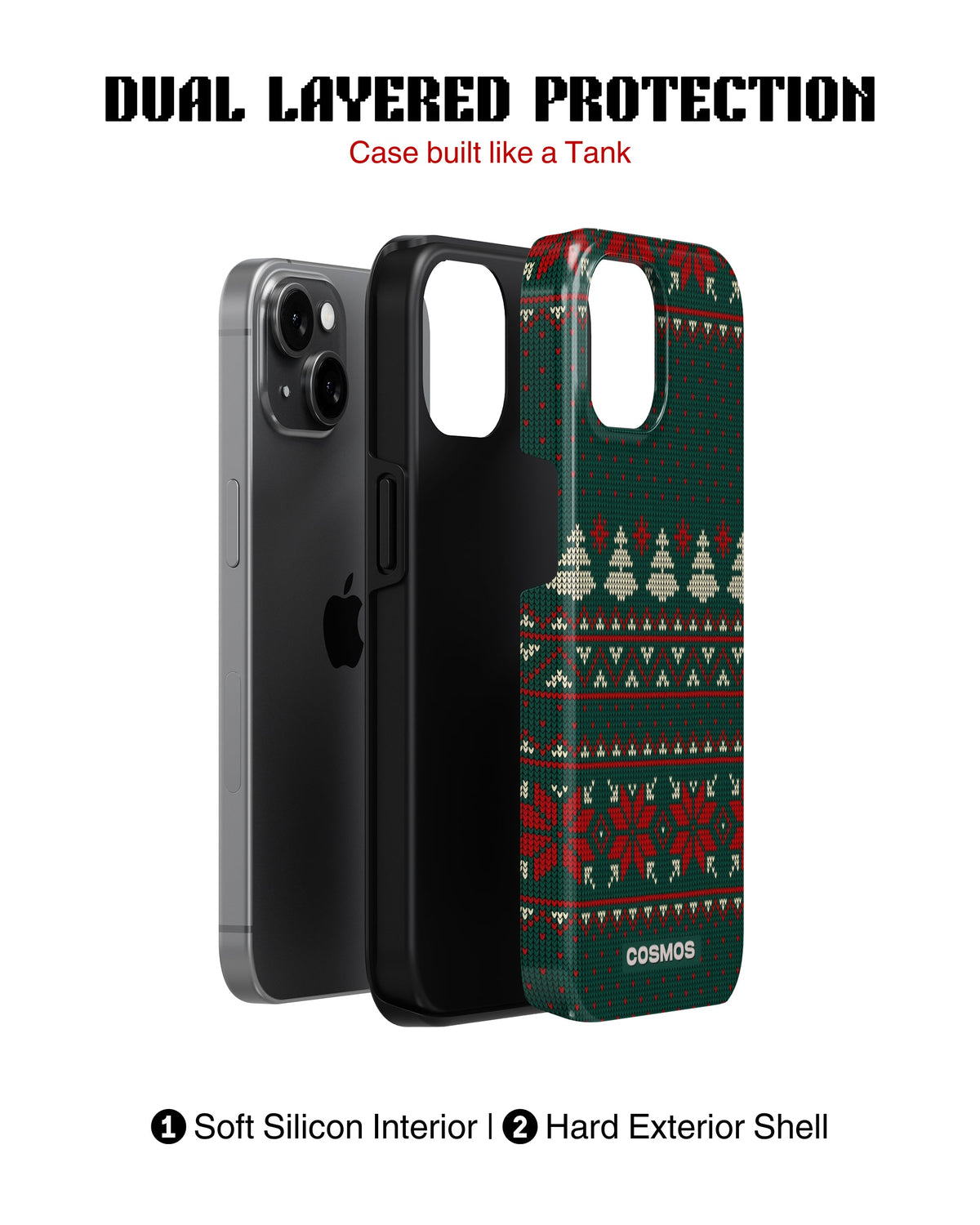iPhone 12 Mini Tank Case | Textures (Evergreen Knit)