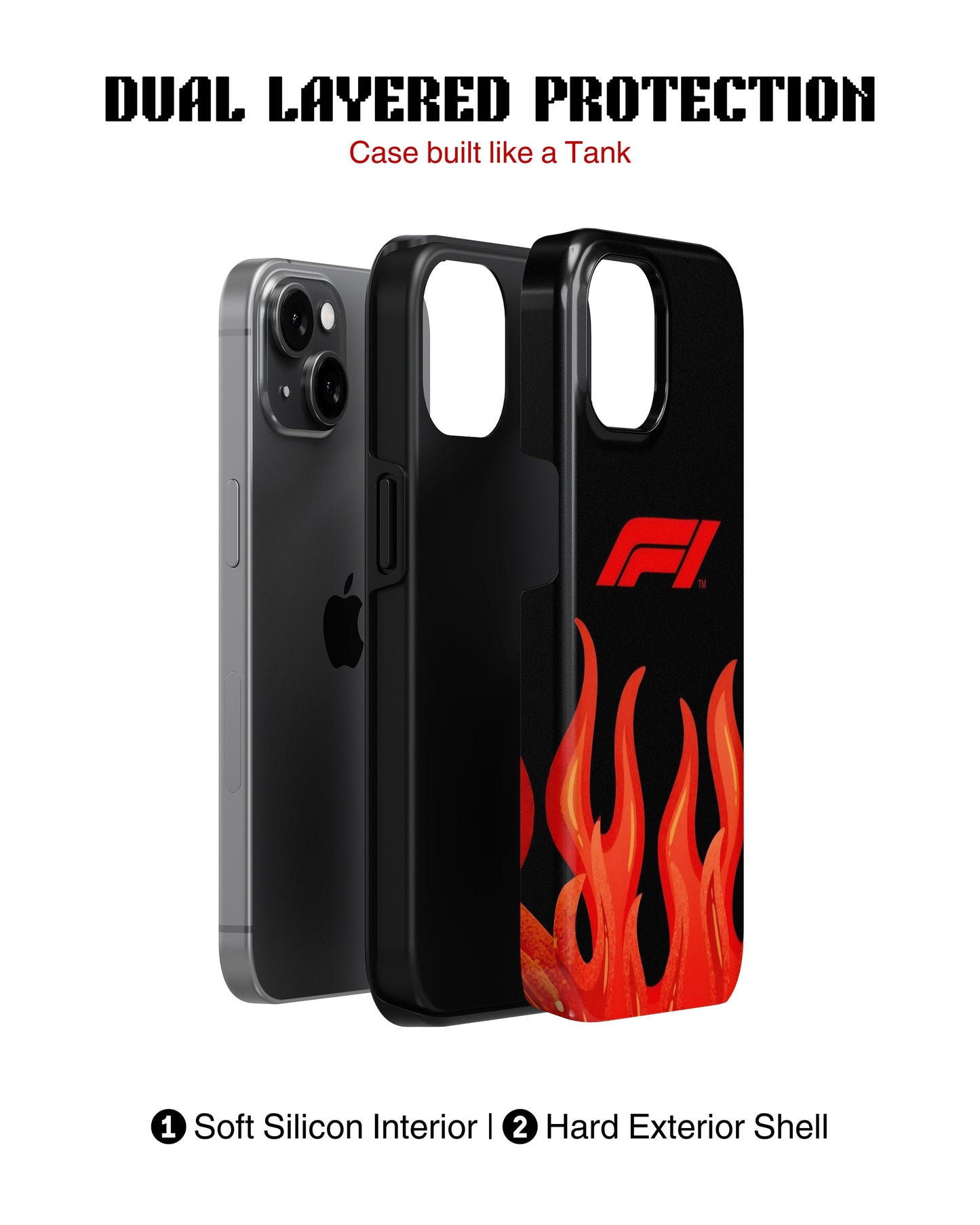 iPhone 13 Mini Tank Case | Formula 1 (F1 Flames)