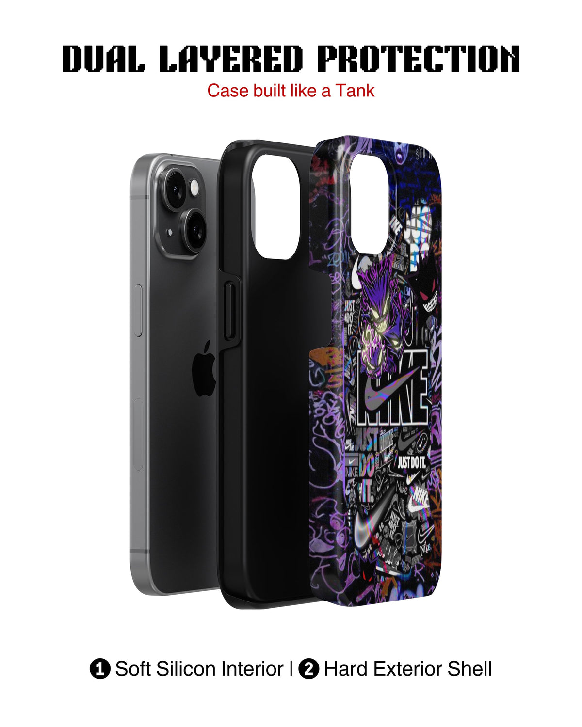 iPhone 16 Plus Tank Case | Modernism (Graffiti Hustle)