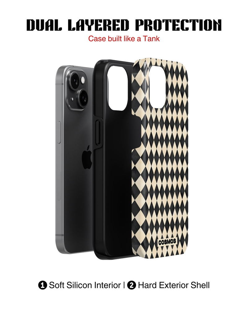 Samsung Galaxy S26 Ultra Tank Case | Textures (Harlequin Ivory)