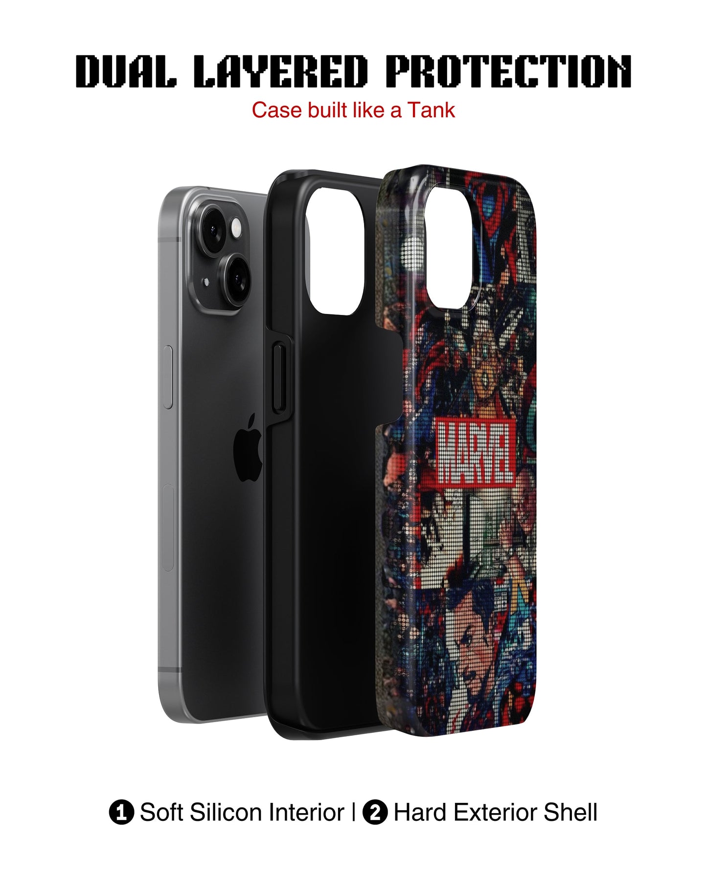 iPhone 14 Tank Case | Superhero (Marvel Mosaic)