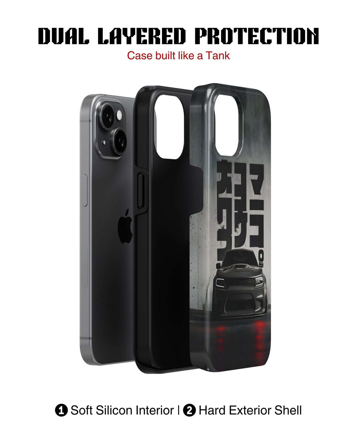 iPhone 12 Mini Tank Case | Sports Car (Midnight Kanji)