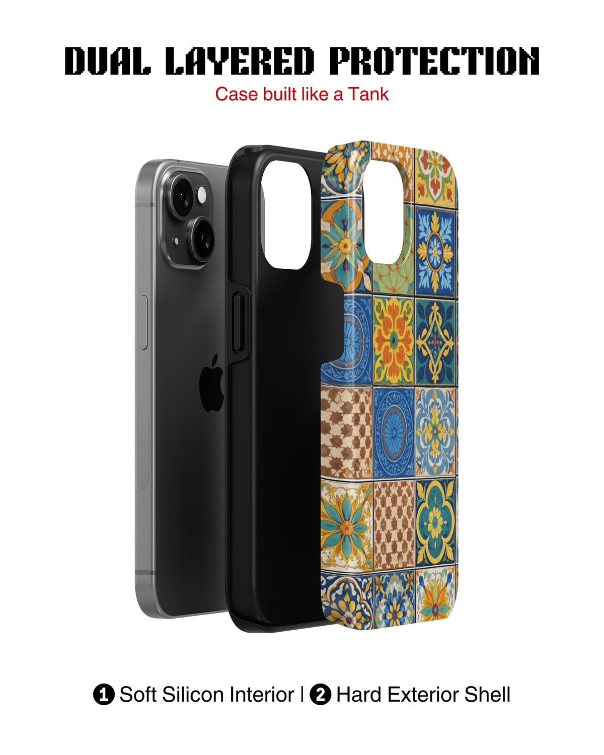 Samsung Galaxy S25 Tank Case | Girls Aesthetics (Moroccan Tiles)