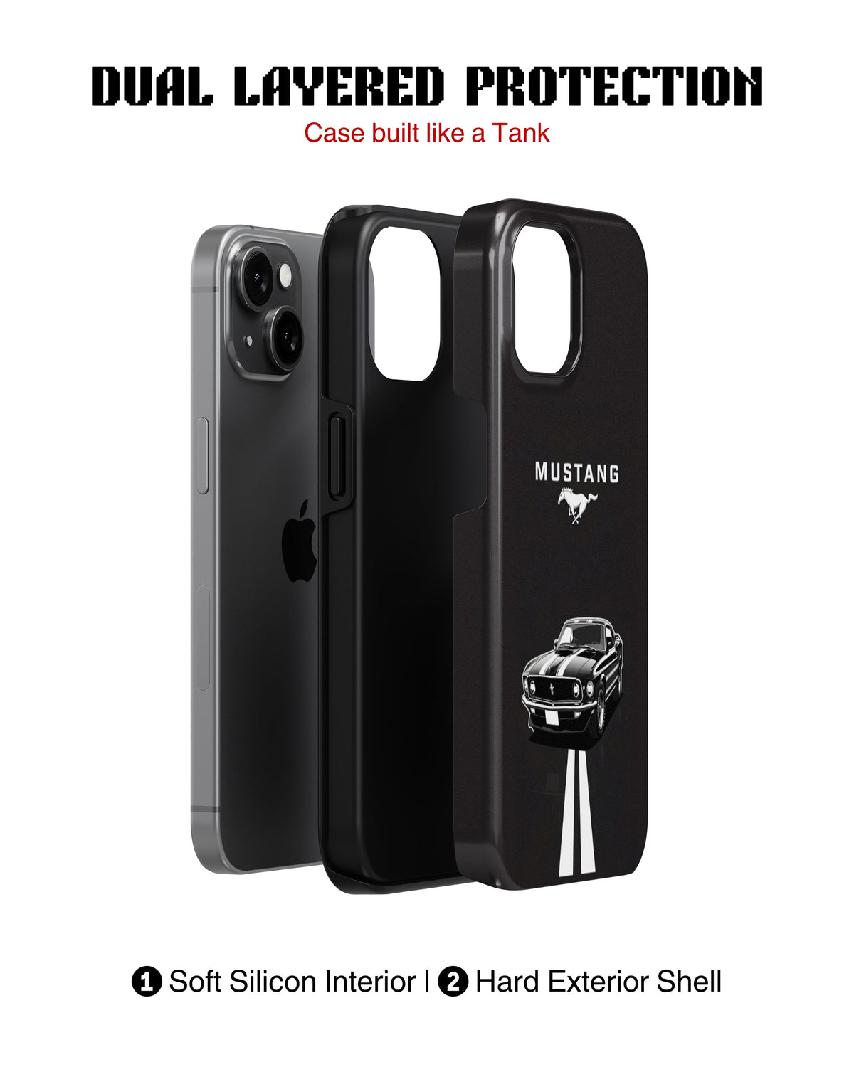 iPhone 15 Plus Tank Case | Sports Car (Mustang)