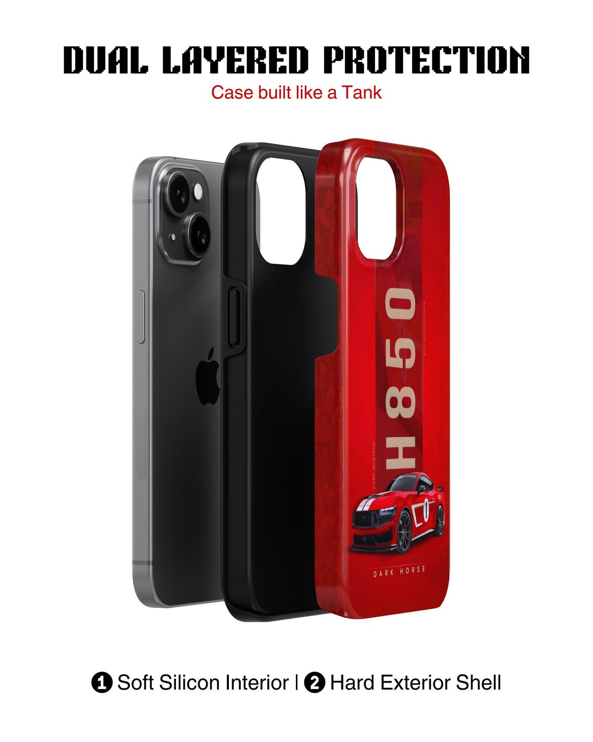 iPhone 16 Plus Tank Case | Sports Car (Mustang H850)