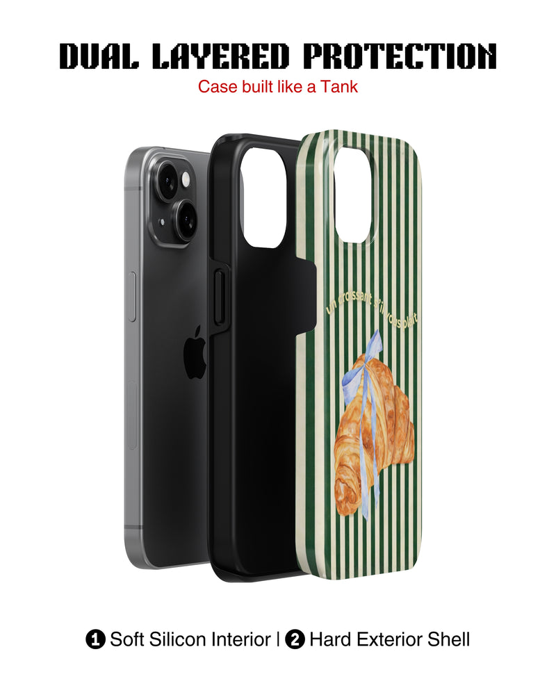 Samsung Galaxy S25 Tank Case | Girls Aesthetics (Paris Croissant)