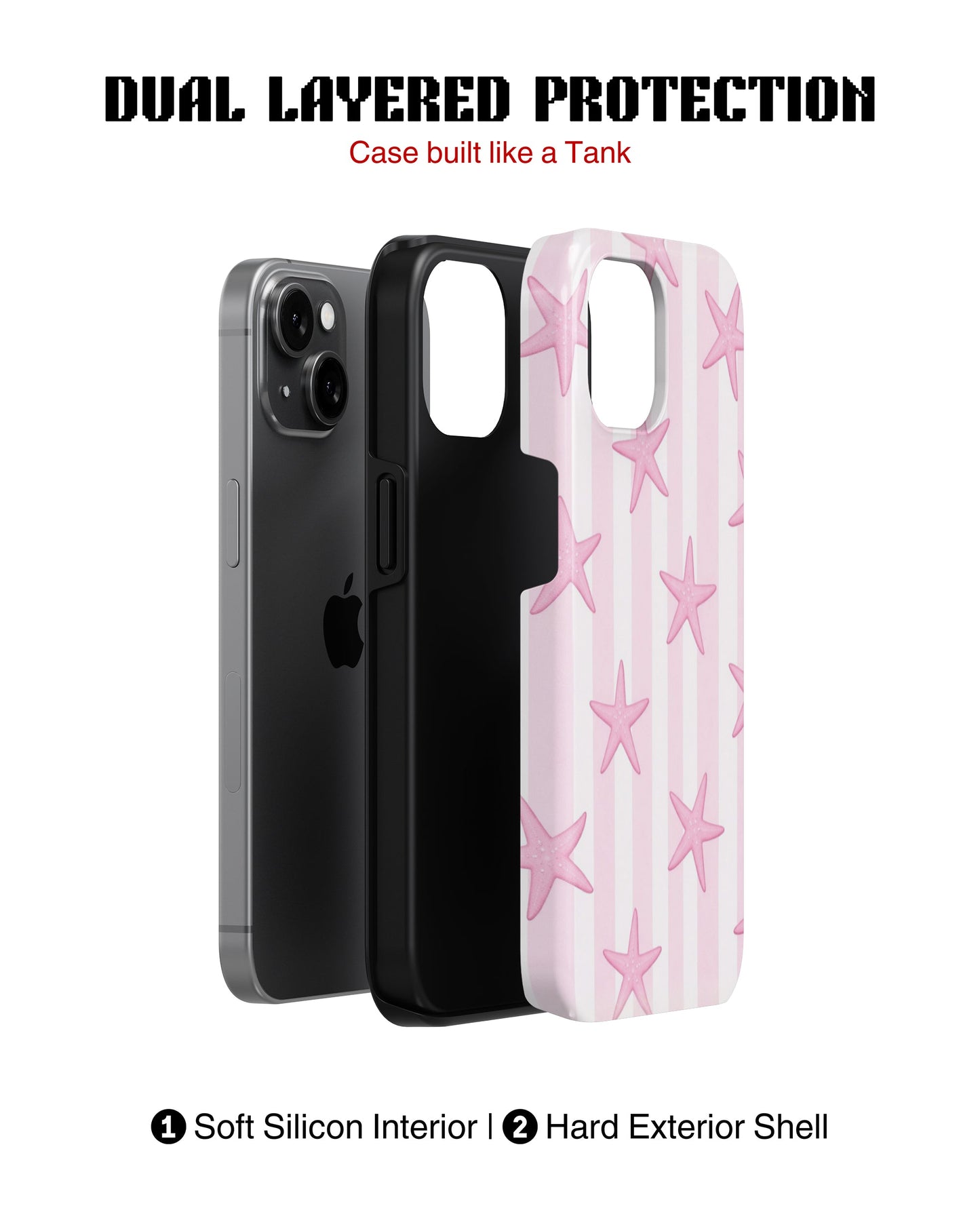 iPhone 12 Tank Case | Girls Aesthetics (Pink Starlet)