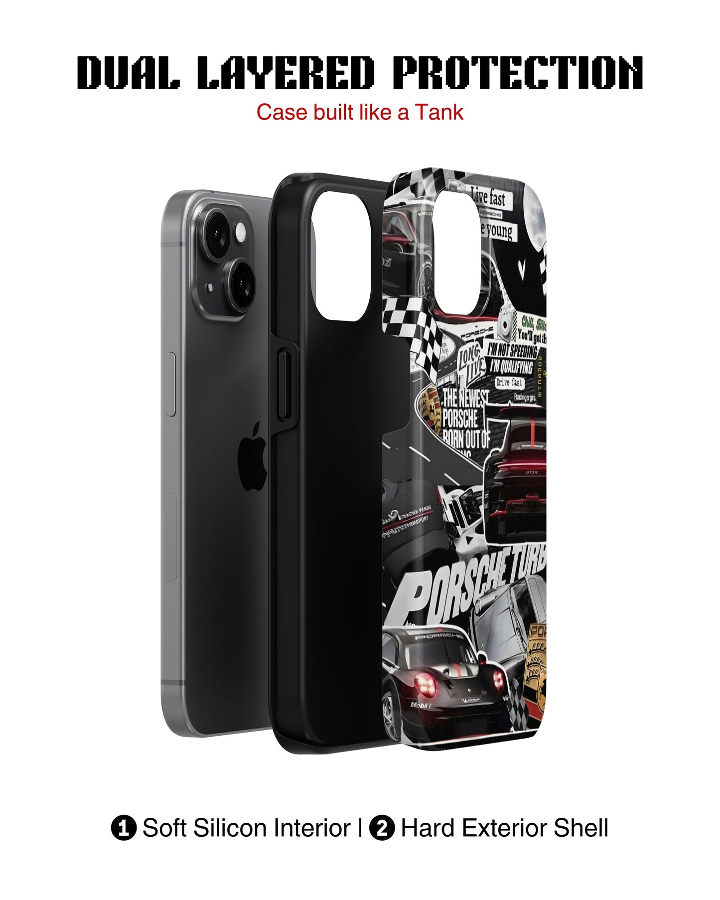 iPhone 16 Plus Tank Case | Sports Car (Porsche Sports Classics)