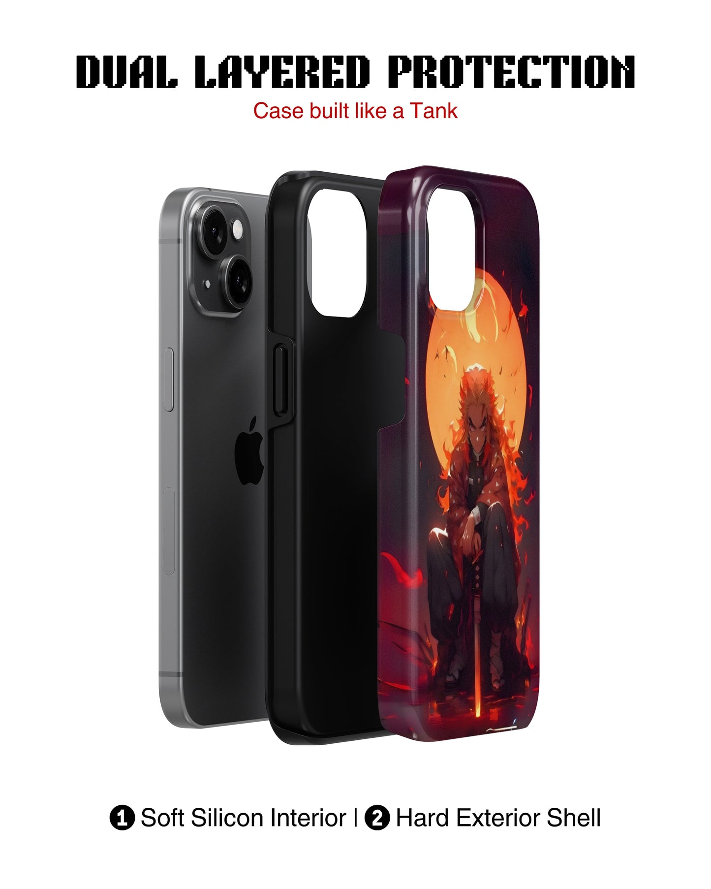 iPhone 14 Plus Tank Case | Anime (Rengoku)