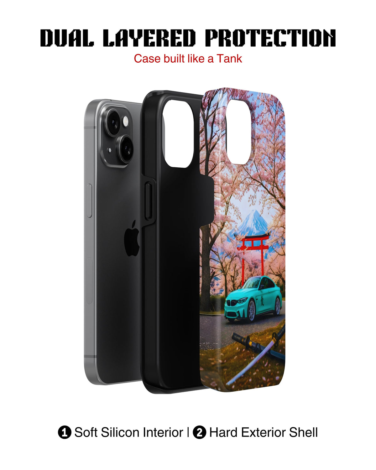 iPhone 14 Plus Tank Case | Sports Car (Sakura Run)