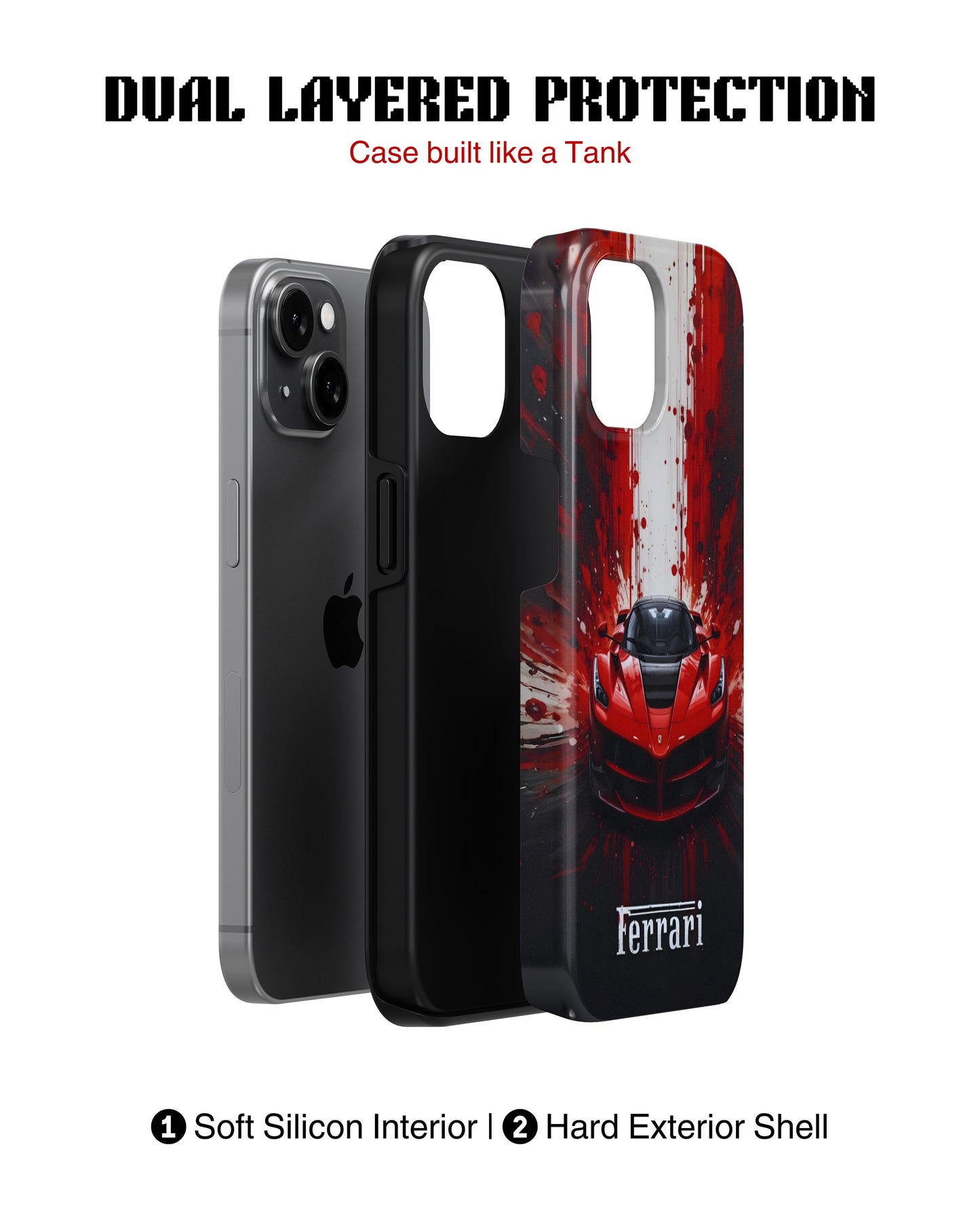iPhone 16 Tank Case | Sports Car (Scarlet Fury)