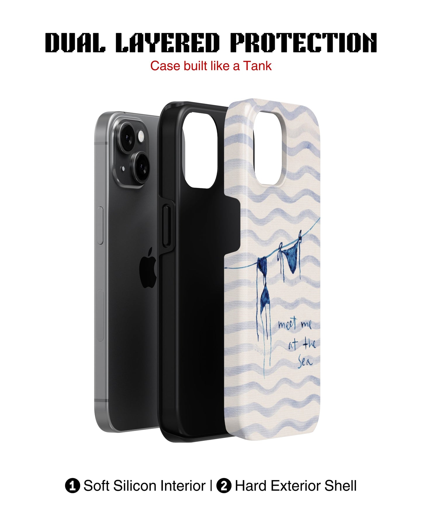 iPhone 13 Mini Tank Case | Girls Aesthetics (Sea Breeze)