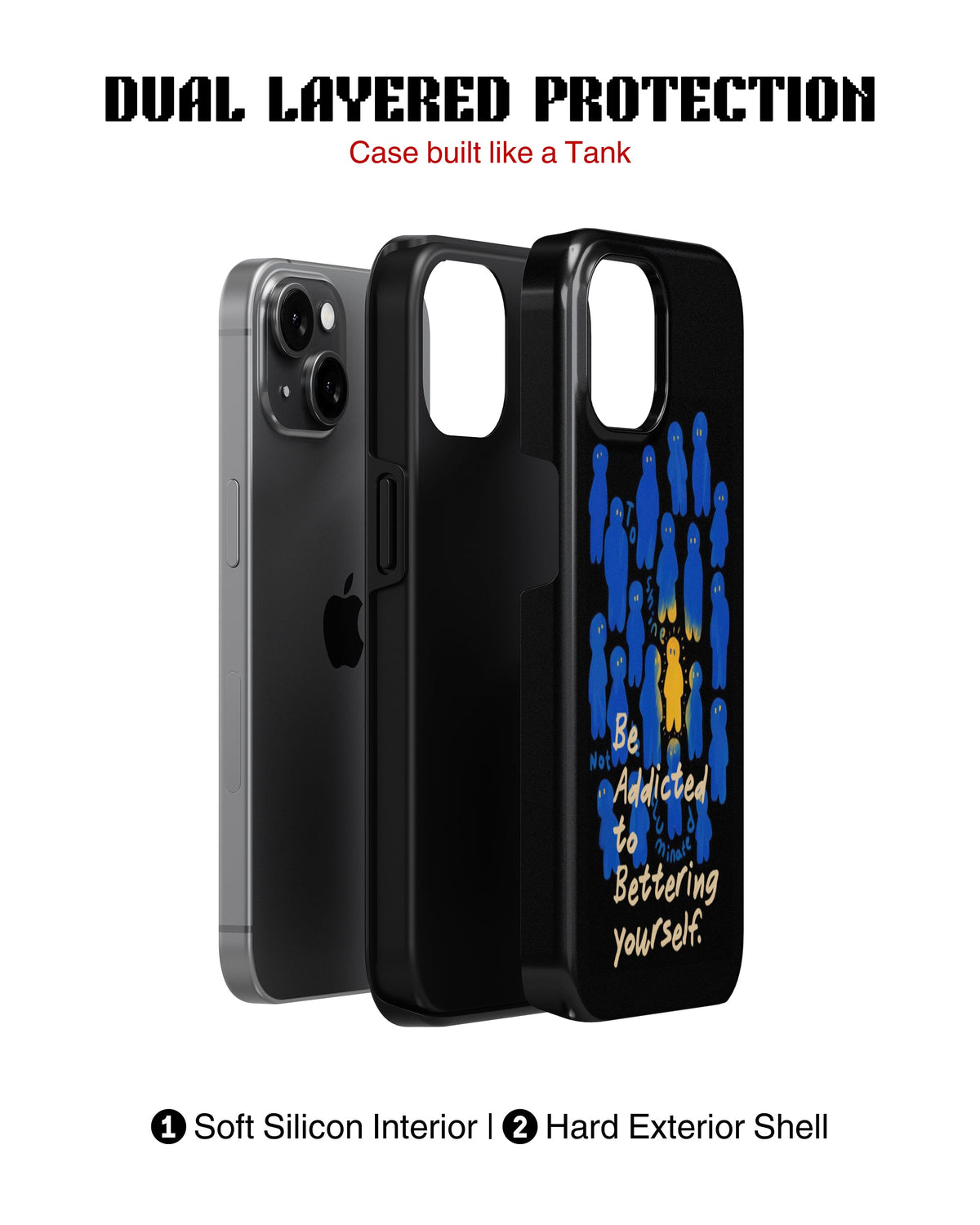 iPhone 15 Plus Tank Case | Modernism (Self Upgrade)