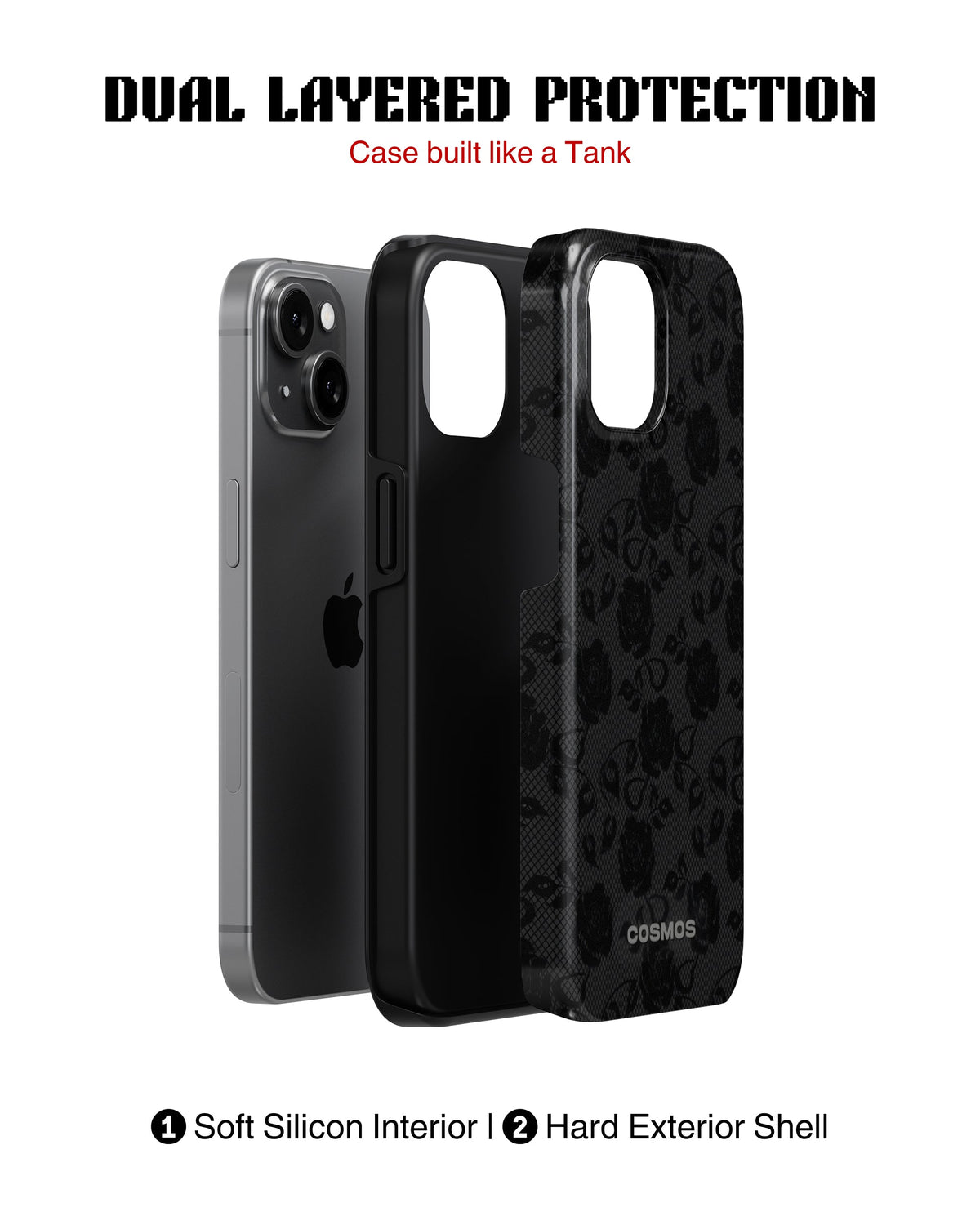 iPhone 13 Mini Tank Case | Textures (Shadow Bloom)