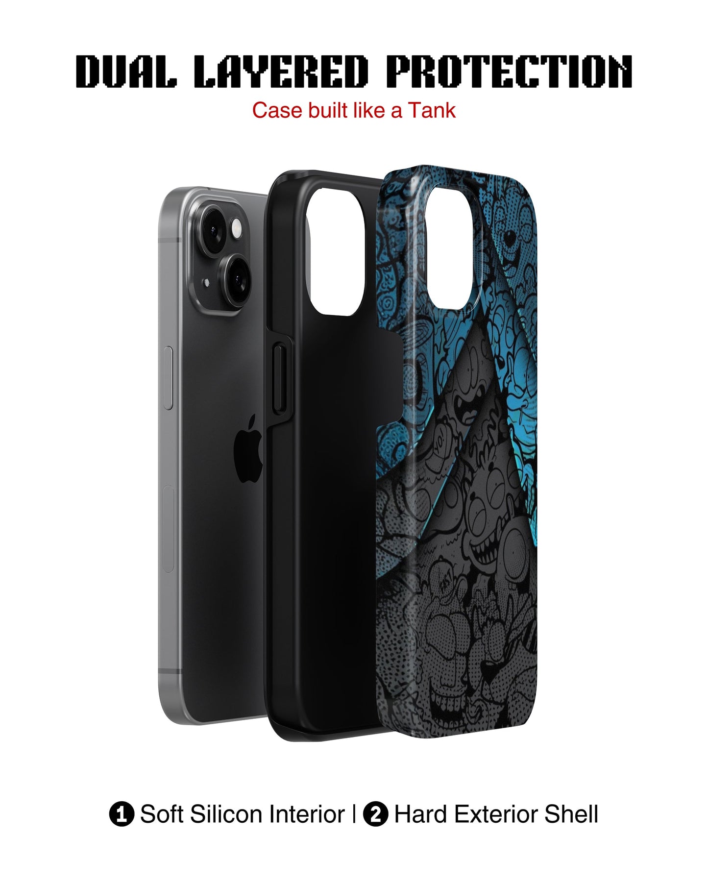 iPhone 14 Plus Tank Case | Modernism (Shadow Crowd)