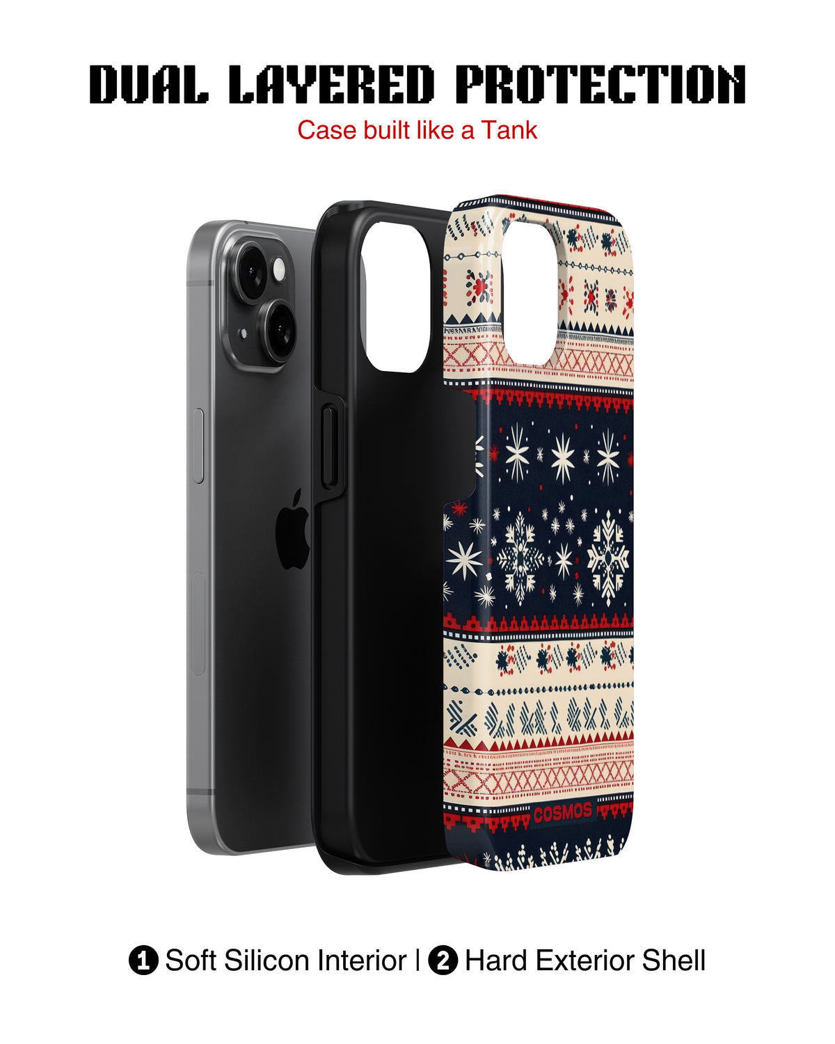 Samsung Galaxy S25 Tank Case | Textures (Snowfall Classic)