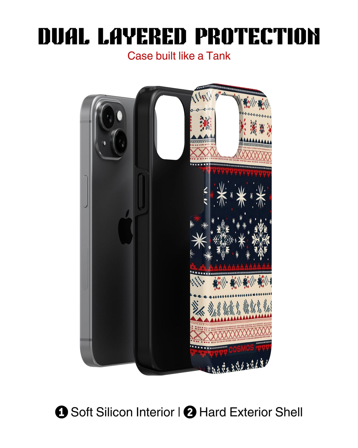 iPhone 14 Tank Case | Textures (Snowfall Classic)