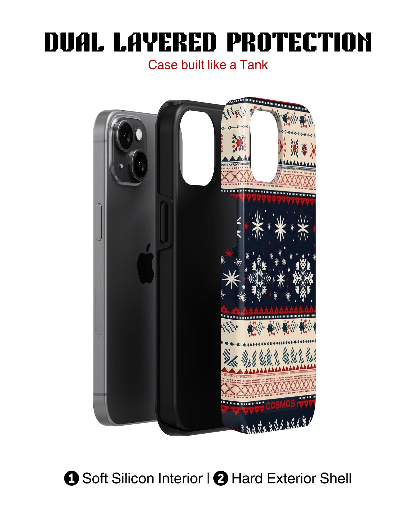 iPhone 12 Tank Case | Textures (Snowfall Classic)
